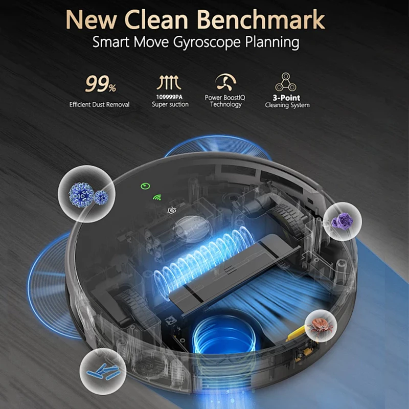 robot vacuum rumah dengan fungsi mop dan suction kuat